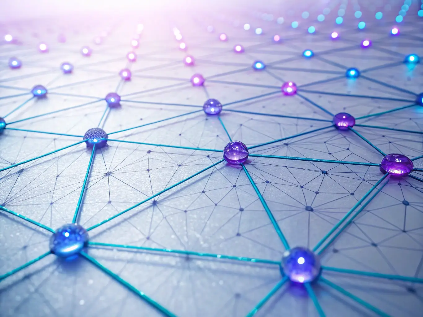An abstract image symbolizing AI optimization, with interconnected nodes representing data and algorithms working in harmony.